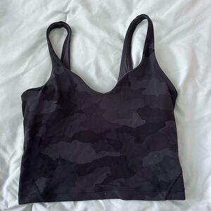 Women Black Camouflage Lululemon Align Tank
